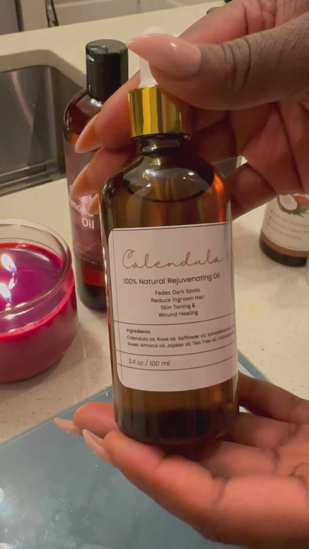 Calendula + Rose All Natural Rejuvenating Oil