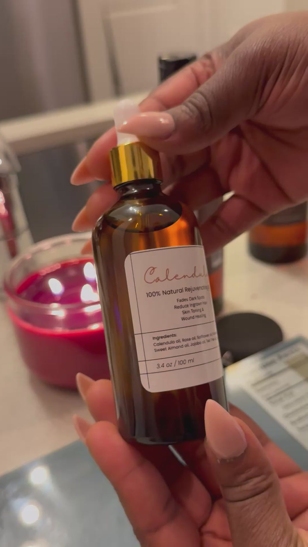 Calendula + Rose All Natural Rejuvenating Oil